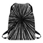 Black And White Hyperspace Print Drawstring Backpack