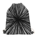 Black And White Hyperspace Print Drawstring Bag