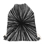 Black And White Hyperspace Print Drawstring Bag