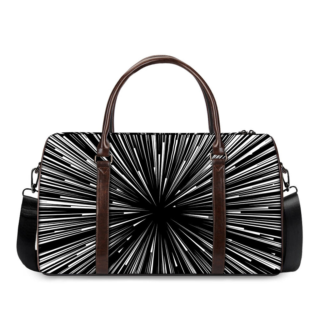 Black And White Hyperspace Print Duffle Bag