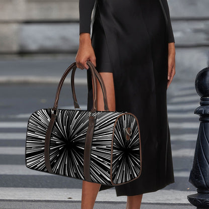 Black And White Hyperspace Print Duffle Bag