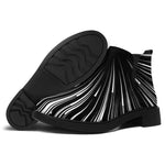 Black And White Hyperspace Print Flat Ankle Boots