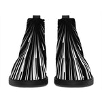 Black And White Hyperspace Print Flat Ankle Boots