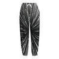 Black And White Hyperspace Print Fleece Lined Knit Pants