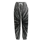 Black And White Hyperspace Print Fleece Lined Knit Pants