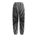 Black And White Hyperspace Print Fleece Lined Knit Pants