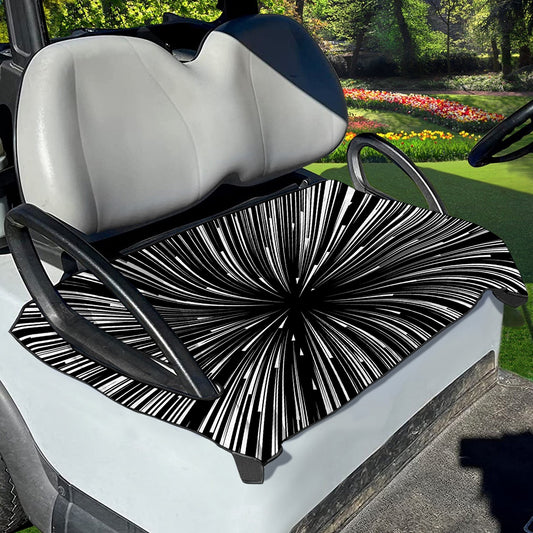Black And White Hyperspace Print Golf Cart Seat Cover