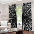 Black And White Hyperspace Print Grommet Curtains