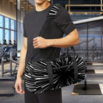 Black And White Hyperspace Print Gym Bag