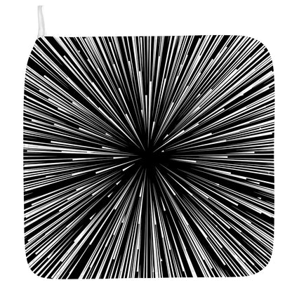 Black And White Hyperspace Print Hand Towel
