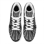 Black And White Hyperspace Print High Top Leather Sneakers