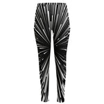 Black And White Hyperspace Print High-Waisted Pocket Leggings