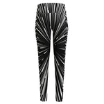 Black And White Hyperspace Print High-Waisted Pocket Leggings