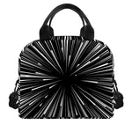 Black And White Hyperspace Print Insulated Lunch Bag