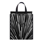Black And White Hyperspace Print Insulated Lunch Tote
