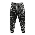 Black And White Hyperspace Print Jogger Pants