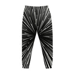 Black And White Hyperspace Print Jogger Pants