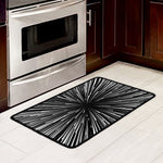 Black And White Hyperspace Print Kitchen Mat