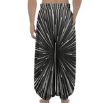 Black And White Hyperspace Print Lantern Pants