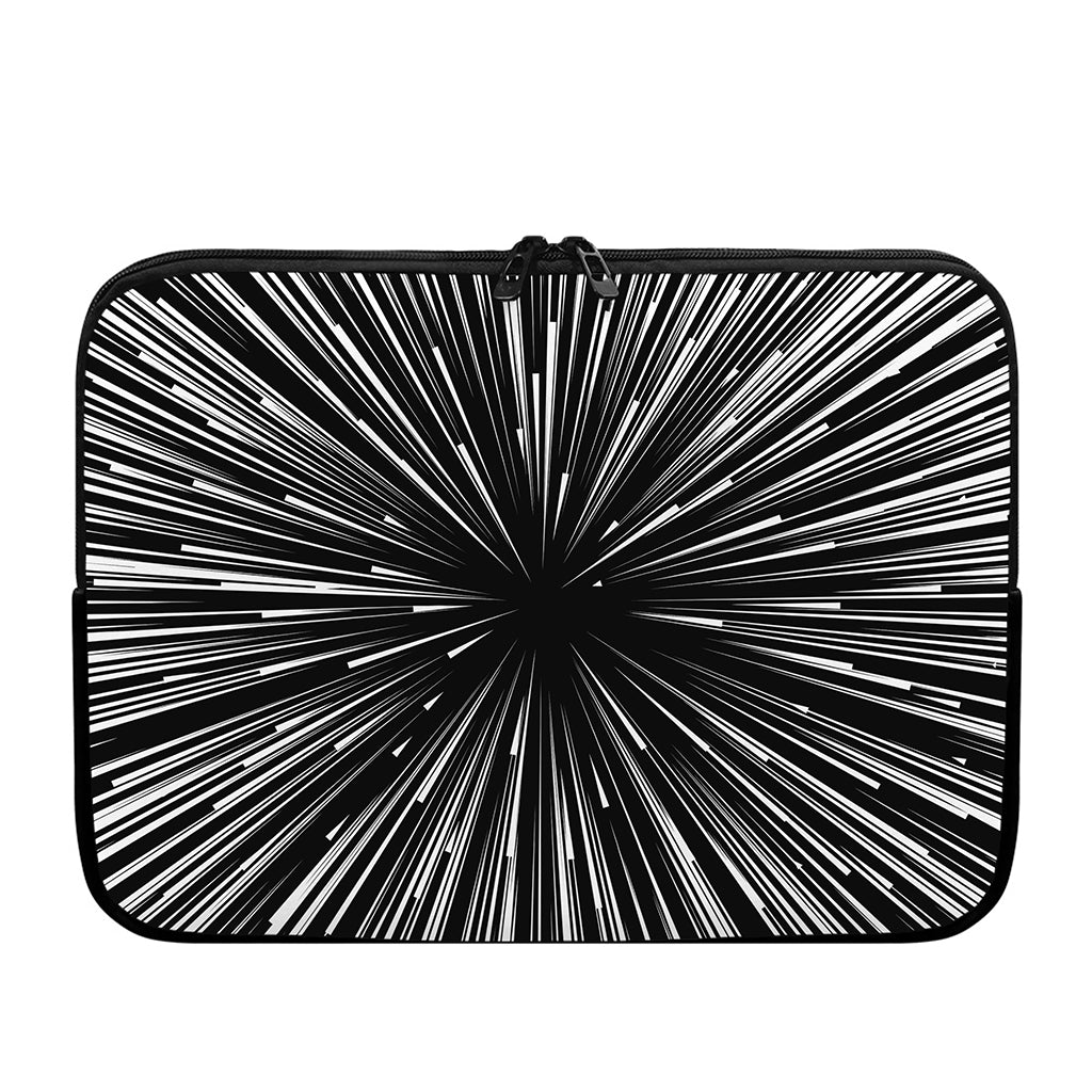 Black And White Hyperspace Print Laptop Sleeve
