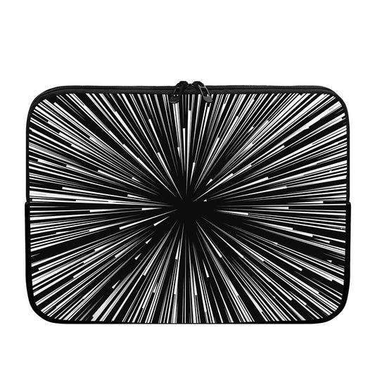 Black And White Hyperspace Print Laptop Sleeve