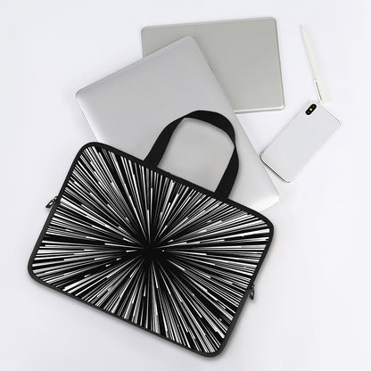 Black And White Hyperspace Print Laptop Sleeve With Handle