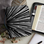 Black And White Hyperspace Print Leather Bible Cover