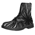 Black And White Hyperspace Print Lace-Up Boots