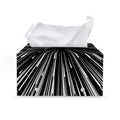 Black And White Hyperspace Print Leather Tissue Box Cover