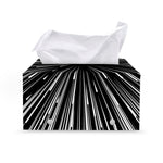 Black And White Hyperspace Print Leather Tissue Box Cover