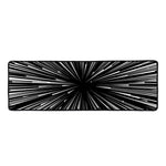 Black And White Hyperspace Print Long Kitchen Mat