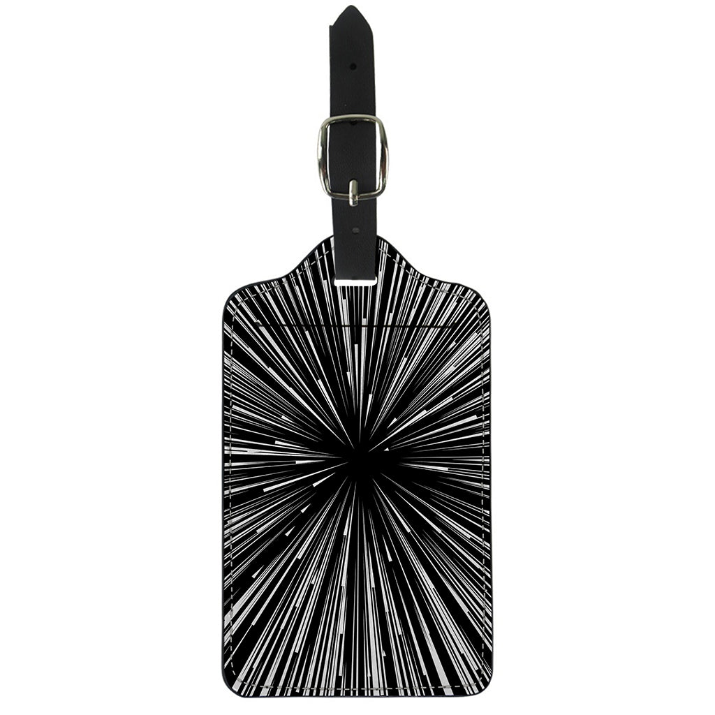 Black And White Hyperspace Print Luggage Tag