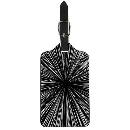 Black And White Hyperspace Print Luggage Tag