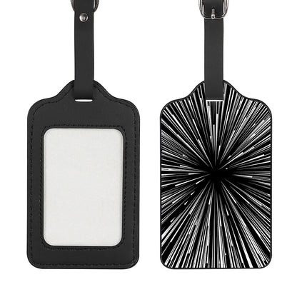 Black And White Hyperspace Print Luggage Tag