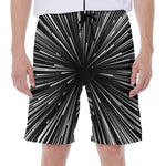 Black And White Hyperspace Print Men's Beach Shorts