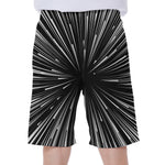 Black And White Hyperspace Print Men's Beach Shorts