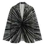 Black And White Hyperspace Print Men's Blazer