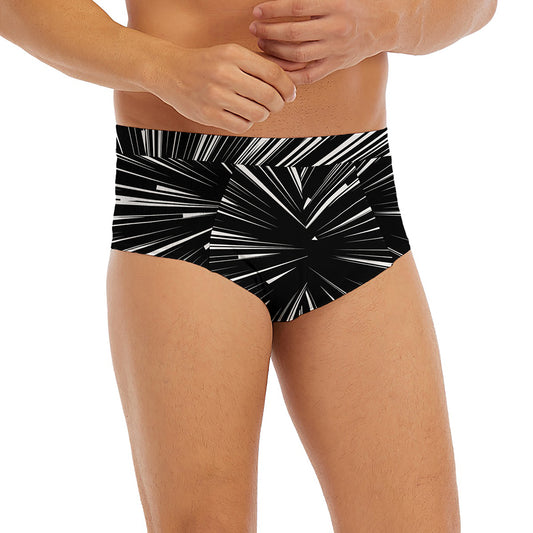 Black And White Hyperspace Print Men's Briefs