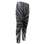 Black And White Hyperspace Print Men's Compression Pants