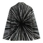 Black And White Hyperspace Print Men's Cotton Blazer