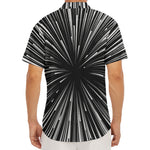 Black And White Hyperspace Print Men's Deep V-Neck Shirt
