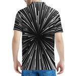Black And White Hyperspace Print Men's Polo Shirt