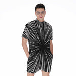 Black And White Hyperspace Print Men's Rompers