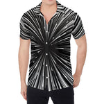 Black And White Hyperspace Print Men's Shirt