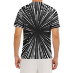 Black And White Hyperspace Print Men's Short Sleeve Rash Guard