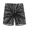 Black And White Hyperspace Print Men's Athletic Shorts