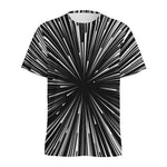 Black And White Hyperspace Print Men's Sports T-Shirt