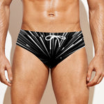 Black And White Hyperspace Print Men's Swim Briefs