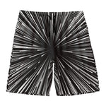 Black And White Hyperspace Print Men's Swim Trunks