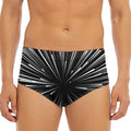 Black And White Hyperspace Print Men's Triangle Swim Briefs
